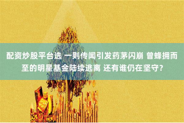 配资炒股平台选 一则传闻引发药茅闪崩 曾蜂拥而至的明星基金陆续逃离 还有谁仍在坚守？