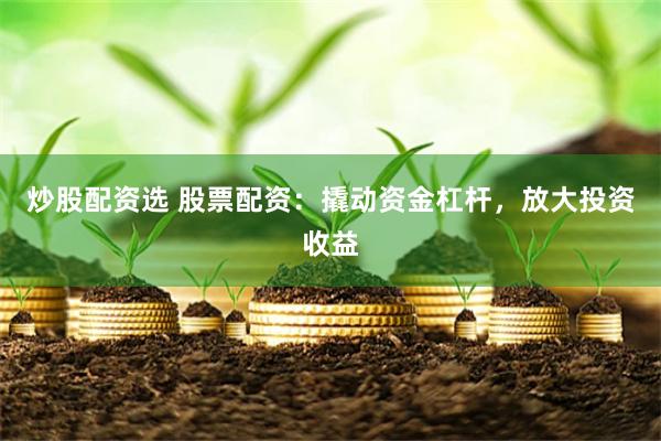 炒股配资选 股票配资：撬动资金杠杆，放大投资收益