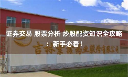 证券交易 股票分析 炒股配资知识全攻略：新手必看！