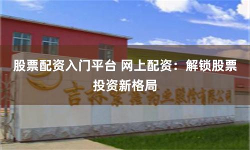 股票配资入门平台 网上配资：解锁股票投资新格局